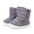 BMCiTYBM Baby Waterproof Snow Boots Infant Boy Girl Winter Booties Nonslip Lightweight Outdoor Warm Shoes for First Walkers 6 9 12 18 24 Months Grey Size 6-12 Months Infant