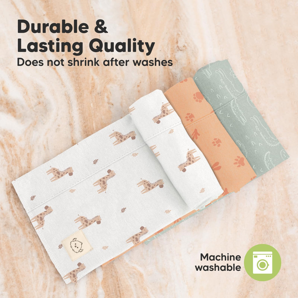 Organic Burp Cloths Baby Boy, Girl, 6-Pack Large Burping Cloths (Wilderness)