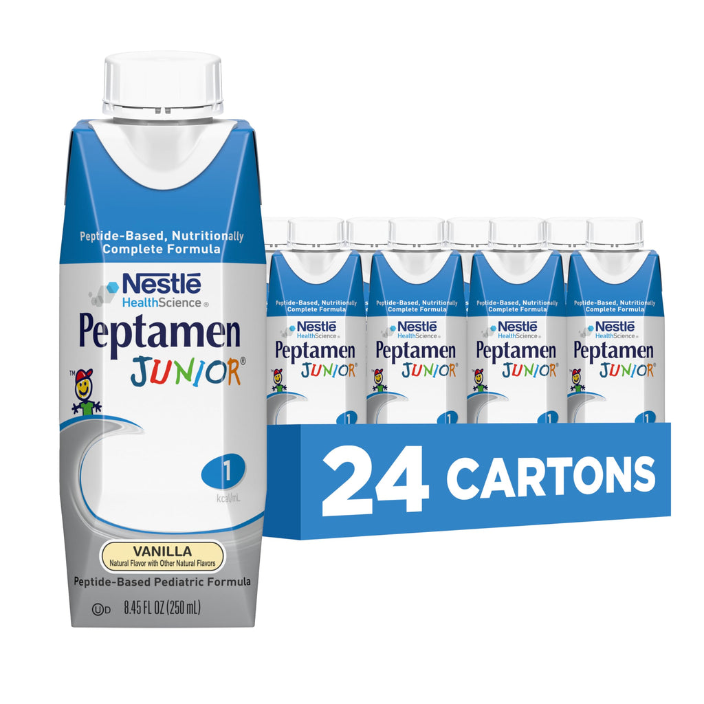 Peptamen Junior, Dense Tube Feeding Formula, Vanilla, 8.45 Fl Oz, 24 Pack