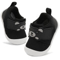 FEETCITY Infant Shoes Boys Girls Wide Baby Walking Shoes Newborn Crib Shoe Baby Slip On Shoe Breathable Toddler Sneakers Bear 2-2.5 Years Black