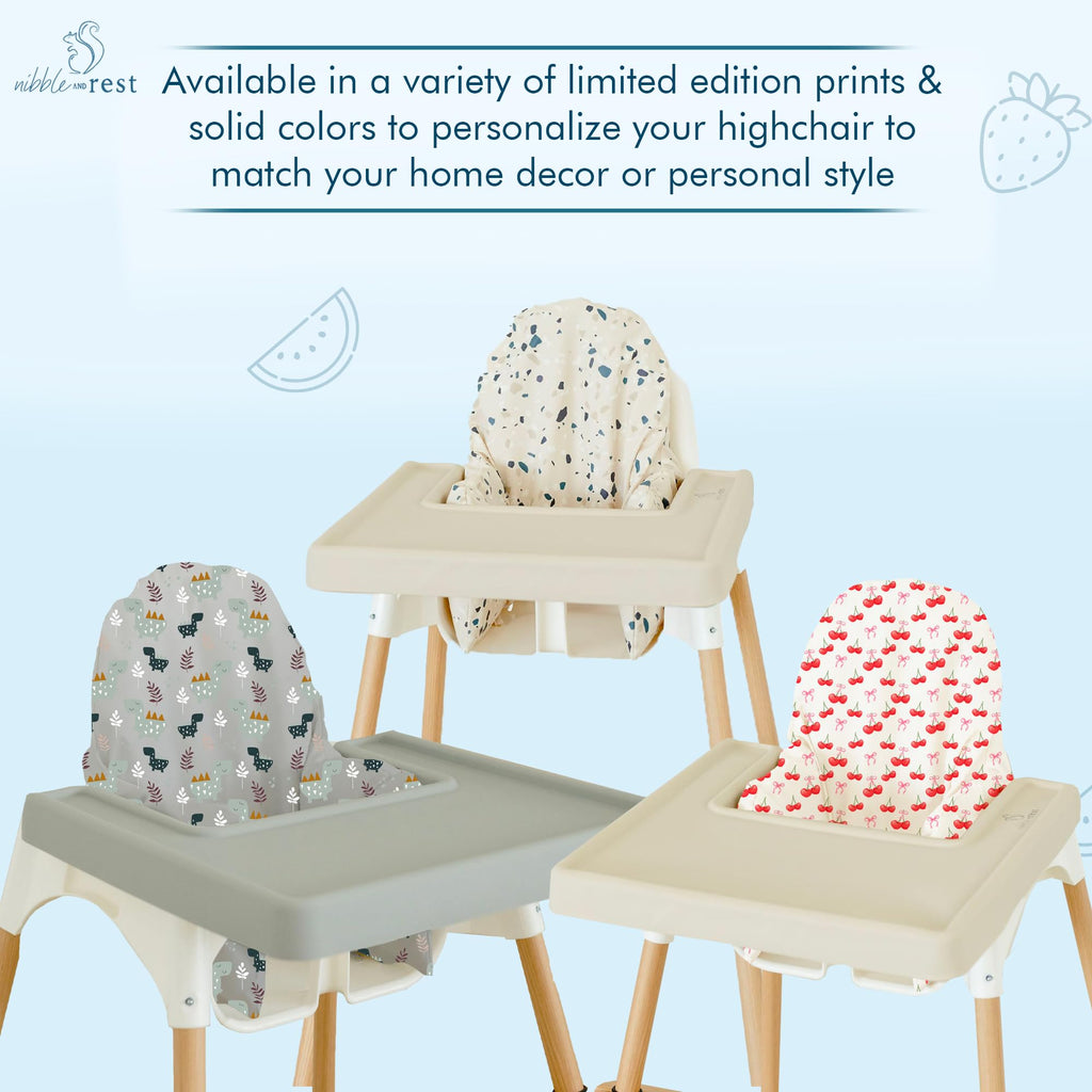 Nibble and Rest Highchair Insert Cover, Compatible for IKEA Antilop Highchair, High Chair Accessories Stain-Proof and Wipeable Insert Cover (Cushion NOT Included)(Dinosurdays)