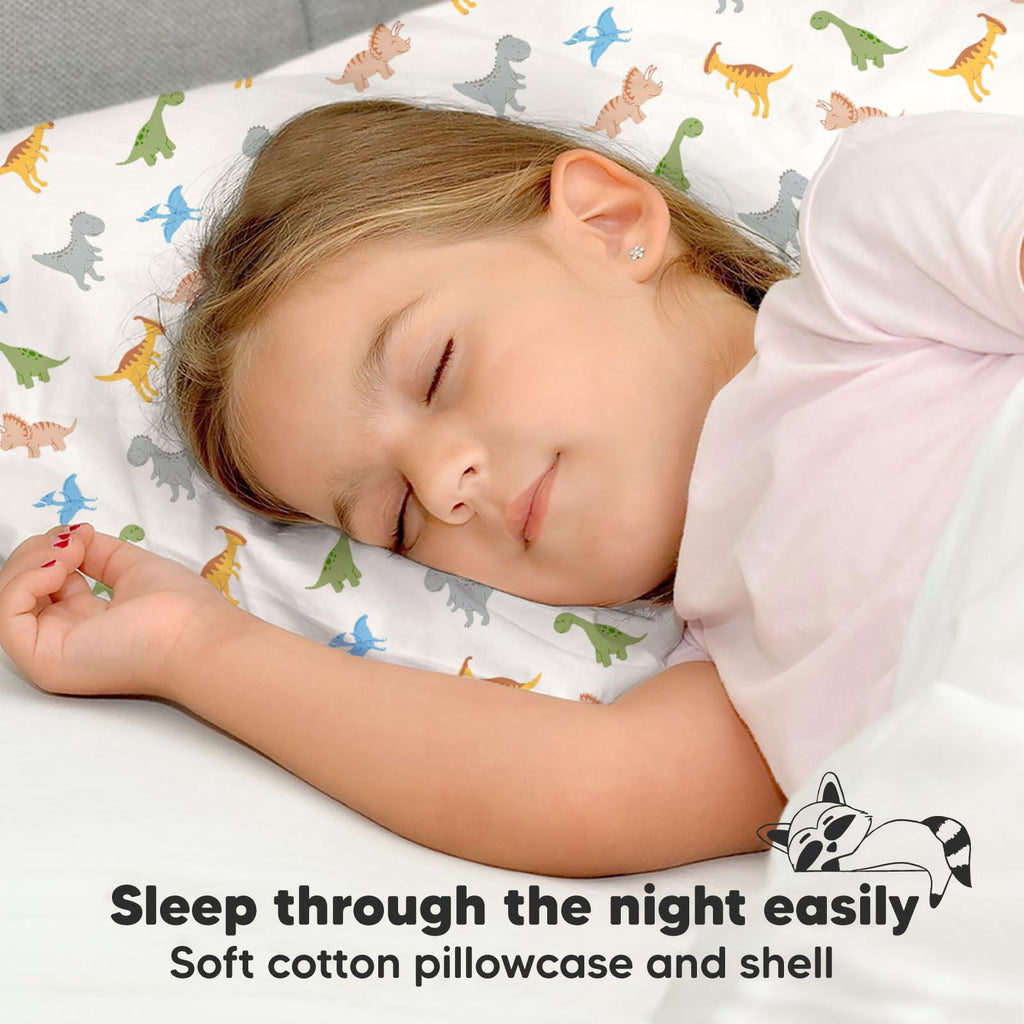 Toddler Pillow with Pillowcase, 13x18 My Little Dreamy Pillow (Roarsome)