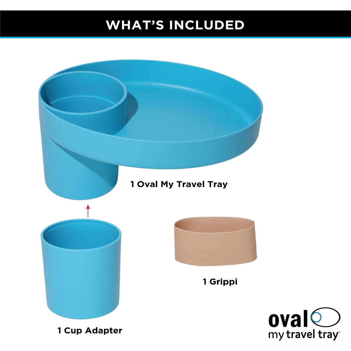 Travel Tray Oval USA Made Extend Your Current Cup Holder to Hold Your Cup Plus A Tray for Snacks, Toys and Accessories. Use in a Car Seat, Booster, Stroller, Golf Cart, Outdoor Chair, (Peach)