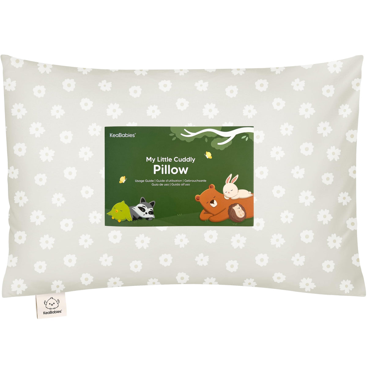 KeaBabies Toddler Pillow with Pillowcase, 13x18 Kids Pillows (Bumble Bear)