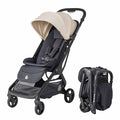 Ergobaby Metro 3 All in One Compact Baby Stroller - Lightweight Travel Stroller - Easy One-Hand Fold for Overhead Airplane Storage (Carries up to 50 lbs) - Car Seat Compatible - Natural Beige