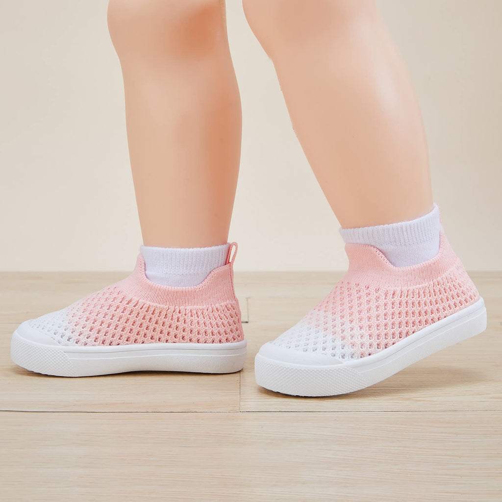 BMCiTYBM Toddler Walking Shoes Baby Boy Girl Barefoot Sneakers Pink Size 7