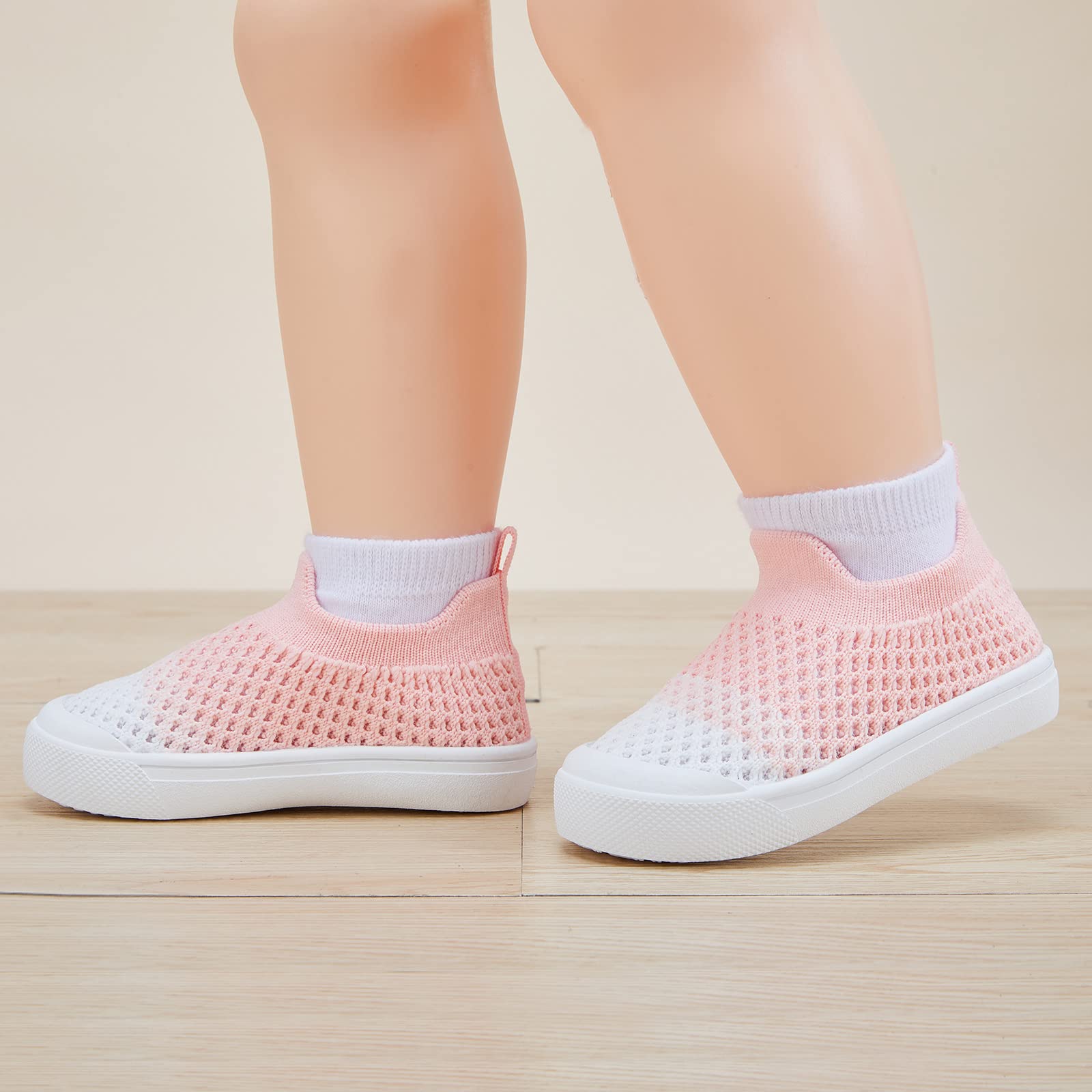 BMCiTYBM Toddler Walking Shoes Baby Boy Girl Barefoot Sneakers Pink Size 7