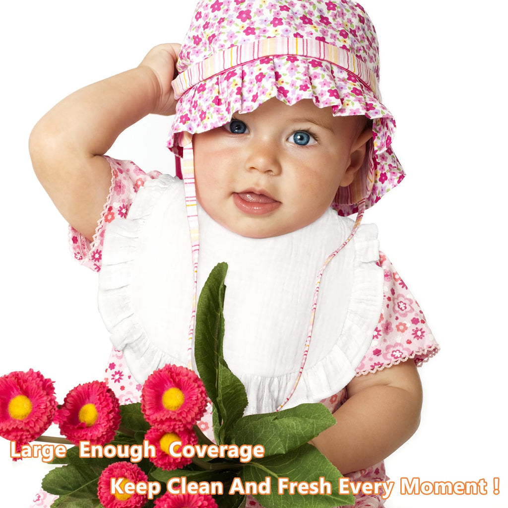 Baby Bibs Muslin Cotton Drool Teething Drooling Bibs for Baby Girl Boy
