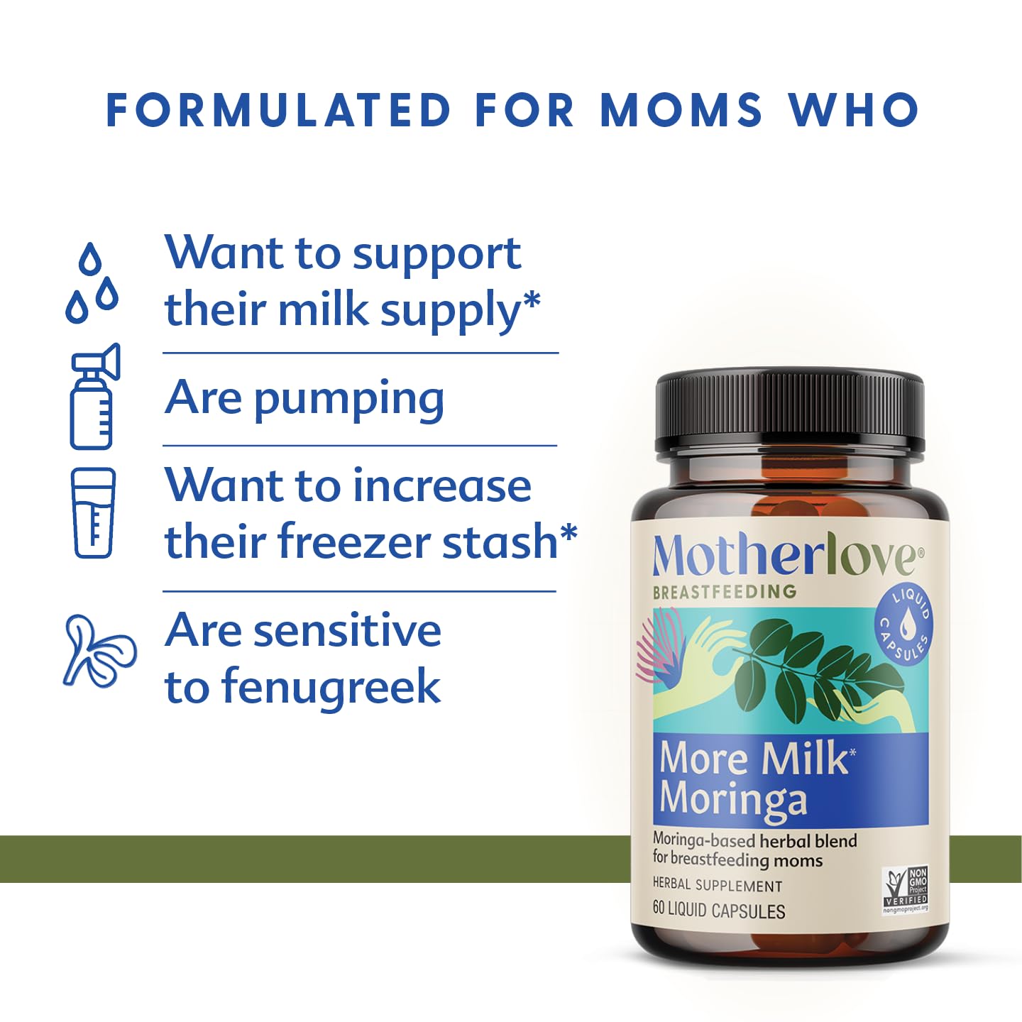 Motherlove More Milk Moringa (60 Liquid caps)