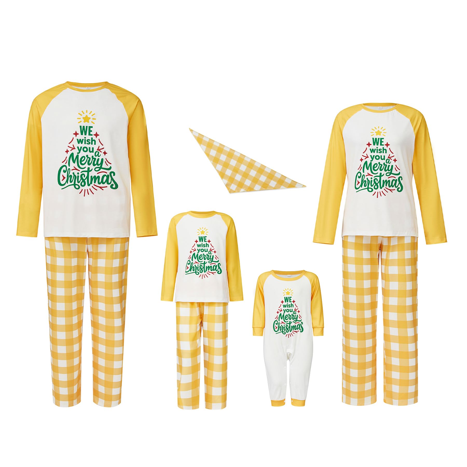 Awoscut Family Christmas Pajamas Matching Pajamas for Family, Xmas PJs Sets Holiday Sleepwear (on-24, Dog, XL)