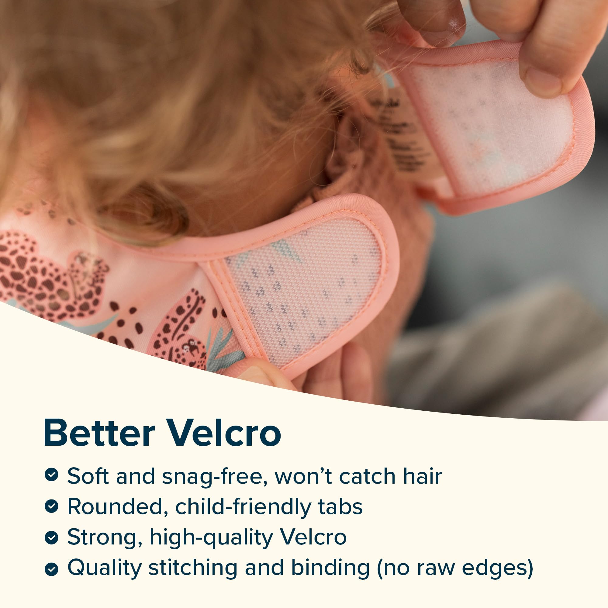 Tiny Twinkle Mess Proof Baby Bib for Girls | Waterproof Toddler Bib for Eating | Baby Apron for Feeding | Machine Washable | Perfect Shower Gift (Cotton Candy, 6–24M)