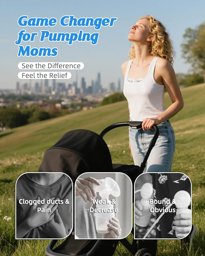ANWIKE Hands Free Breast Pump Ultra-Light 230g, Wearable Breastfeeding Pump Portable for Travel and Work, Low Noise, Ergonomic 135° Flange, 9 Levels 4 Modes with 19/21mm Flange Inserts (Black 2 Pack)