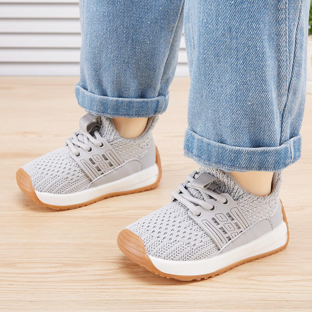 BMCiTYBM Baby Walking Shoes Unisex Infant Sneakers Grey Size 6-12 Months