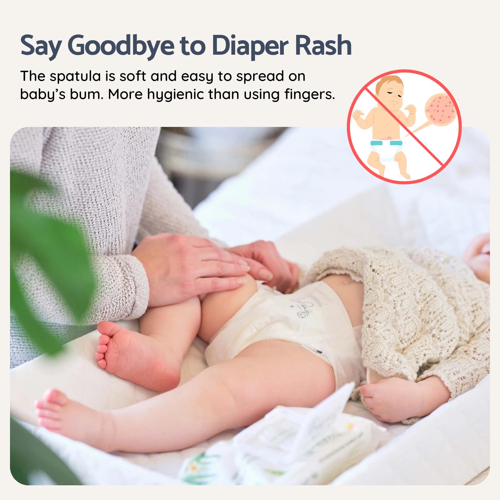 3 Packs Silicone Diaper Cream Applicator with Suction Base, Diaper Cream Spatula Applicator for Babies, Soft Silicone Diaper Cream Brush (Sage/Ether/Natural)