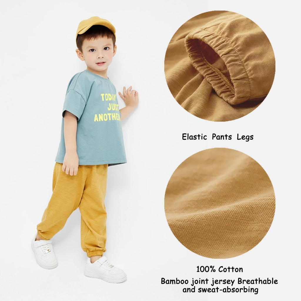 WATOCHE Toddler Boy Cotton Pants 3 Pack Long Bloomers