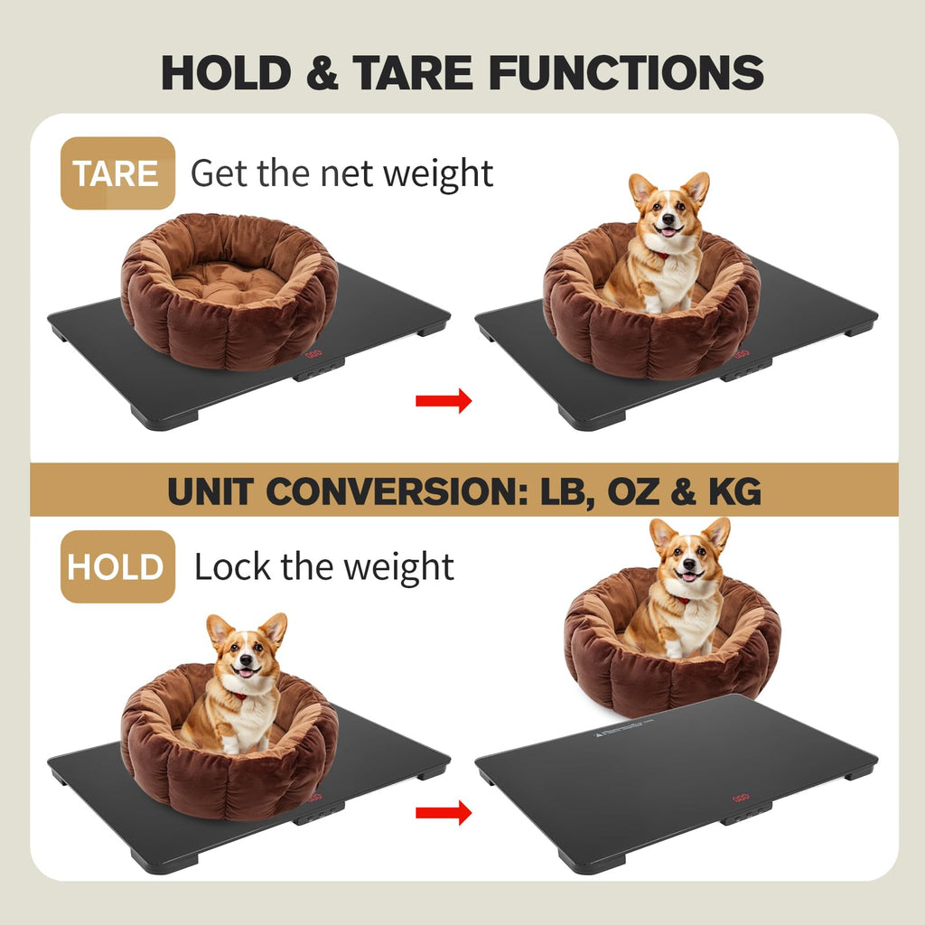 SIKE Digital Dog Veterinary Scale, 220lbs High Precision Pet Weighing Scale