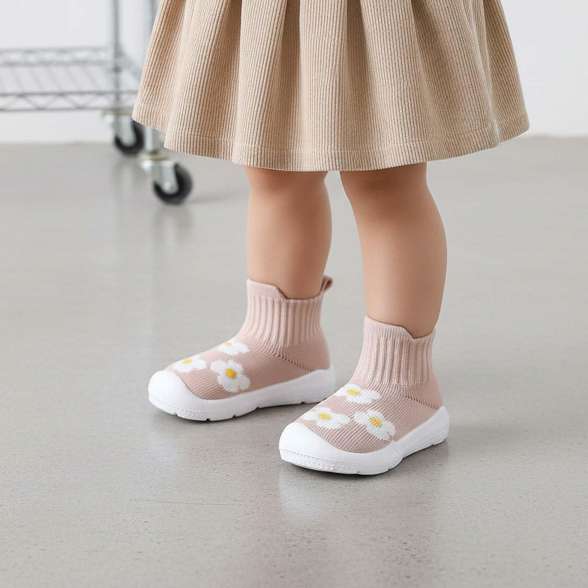 MORENDL Toddler Sock Shoes Baby Walking Shoes Infant Slippers Boys & Girls Non-Slip Sneakers Black 0-6 Months