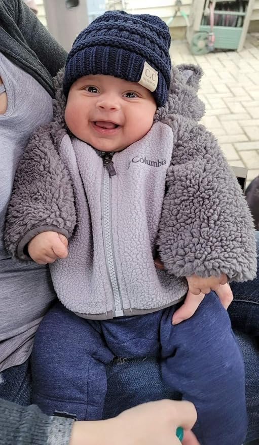 Funky Junque Baby Winter Hat – Cute Newborn Hats, Cozy Warm Infant Beanie, Soft Knit Stocking Stuffer for Babies 0–12 Months