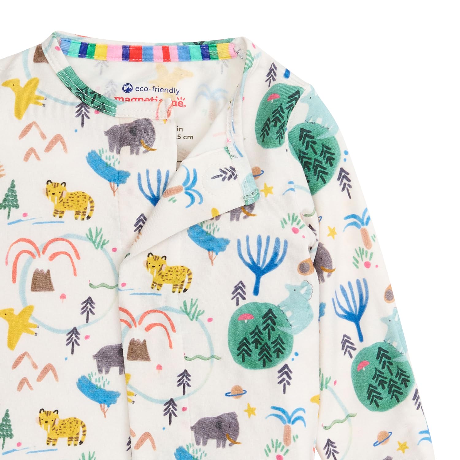 Magnetic Me Boys Modal Magnetic Baby Footie Pajamas | Silky Soft Modal Fabric | Wooly Big Deal | 12-18 Months