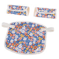 Bebamour Drool and Teething Reversible Cotton Pad For All Carry Positions Baby Carrier White Drool Bib For Boys & Girls(Red Flower)
