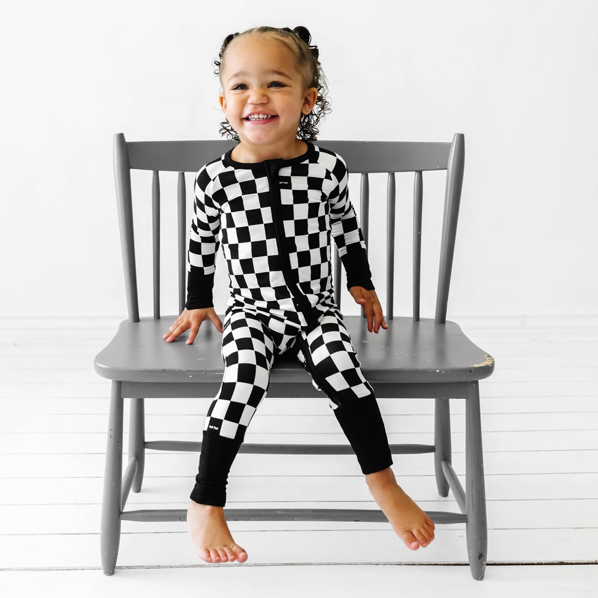 Little Sleepies Pajamas for Baby Boys & Girls, Viscose from Bamboo Baby Pajamas, Snug Sleeper, Toddler PJs, 2-Way Zipper, Cool Checks, 2T