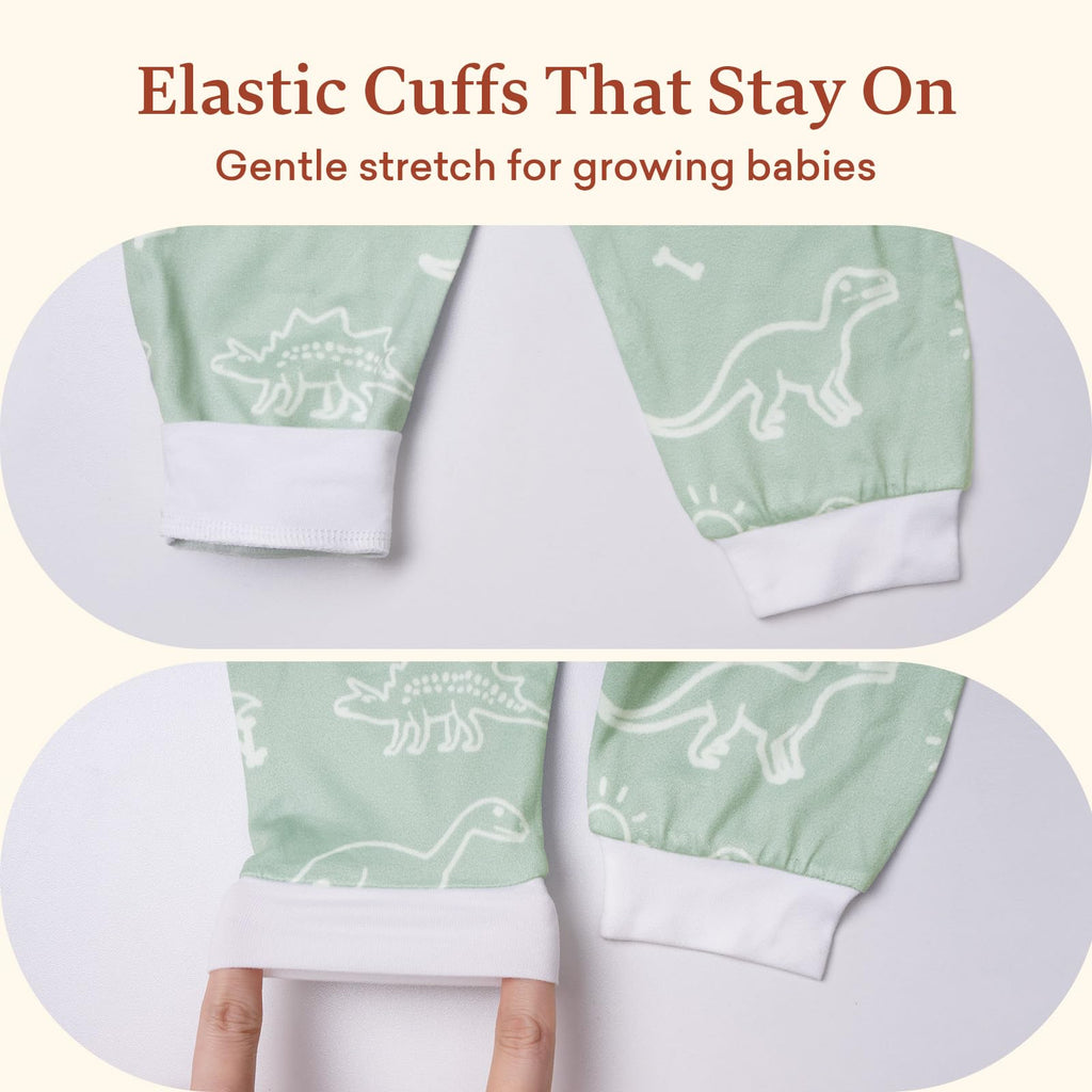 littogoose Baby Jogger Pants with Elastic Cuffs – Stay-On Lightweight Toddler Joggers, Soft & Stretchy Baby Pants, 3-Pack