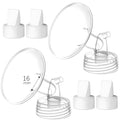 TOVVILD 16mm Breast Pump Parts Replacement Kit Compatible with Spectra S1 S2, Flange & Duckbill Valve Set, BPA Free Accessories, 6 Pack