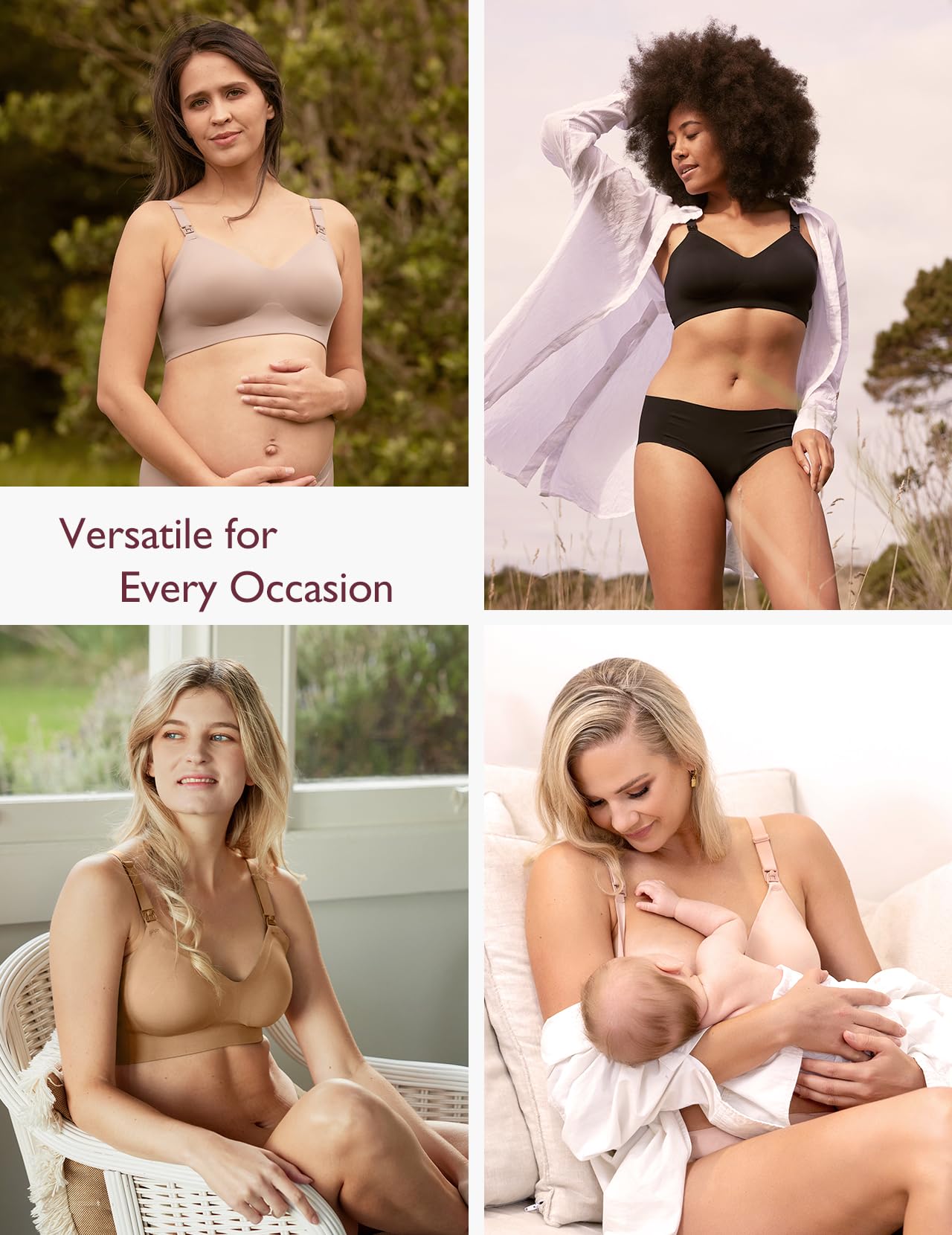 Momcozy Nursing Bras for Breastfeeding YN21 Seamless Comfort Maternity Bra