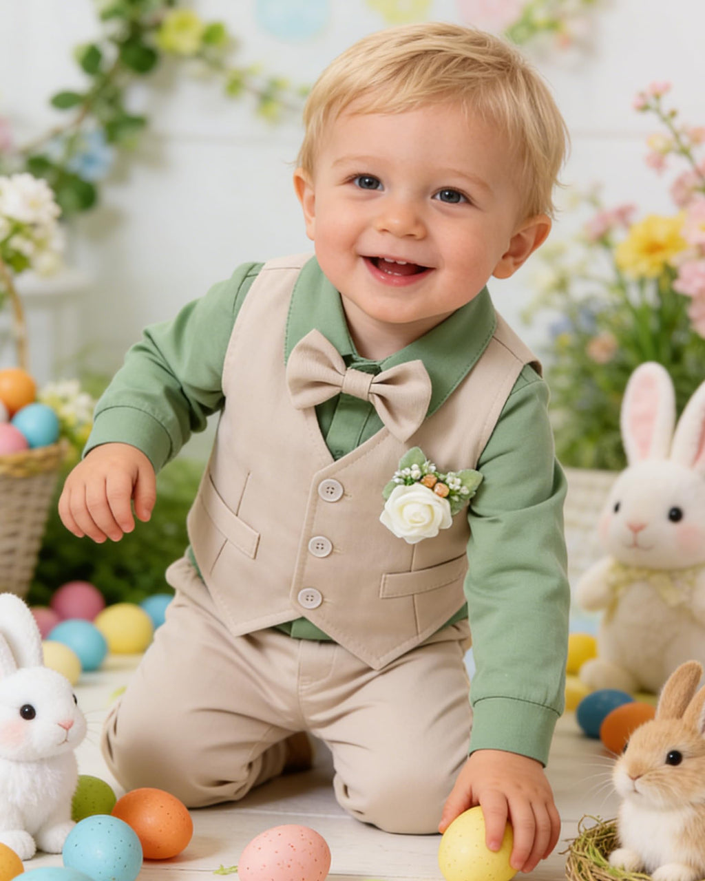 SANMIO Baby Boy Easter Outfit Suit Infant Gentleman Baptism 0-24M