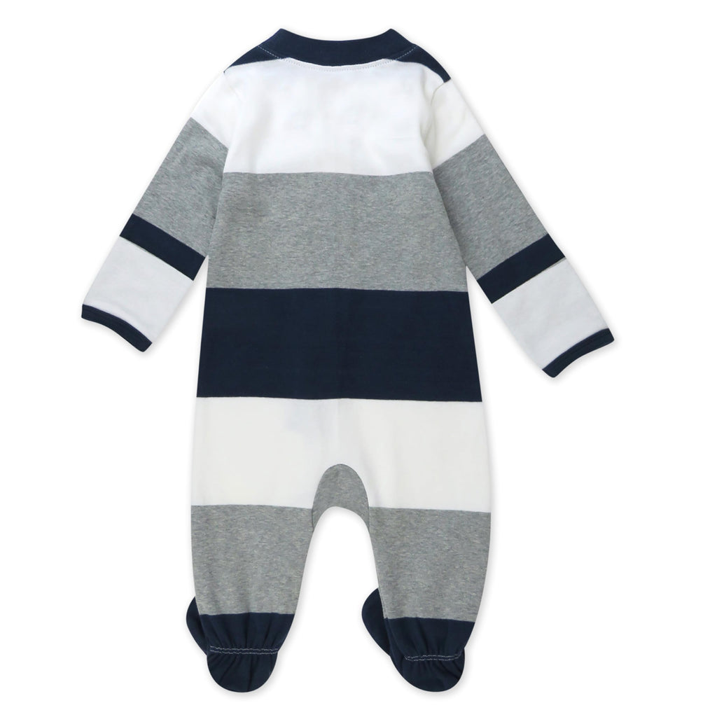 HonestBaby Sleep and Play Footed Pajamas One-Piece Sleeper Jumpsuit Zip-front PJs Organic Cotton for Baby Boys, Unisex, Crabs, 3-6 Months