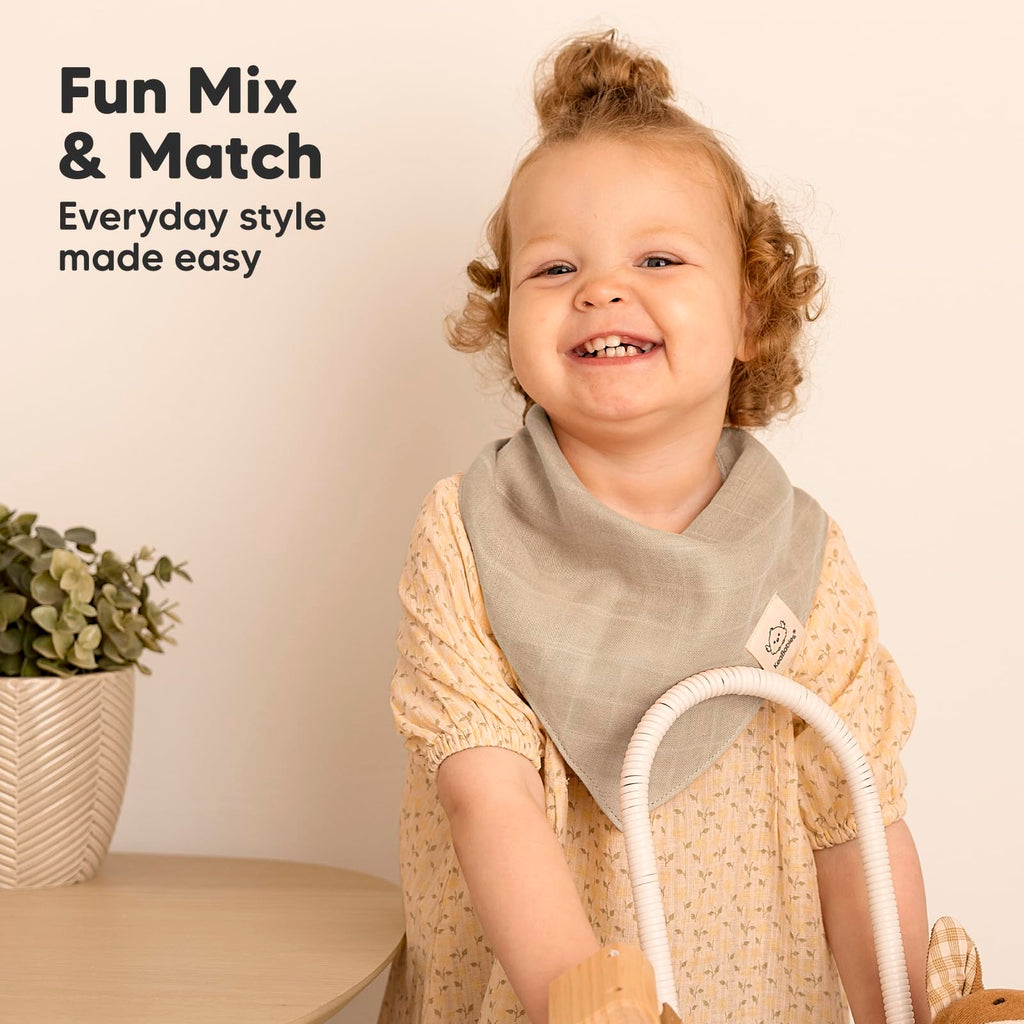 8-Pack Muslin Baby Bibs for Drooling, Teething Bandana Bibs (Lavender)