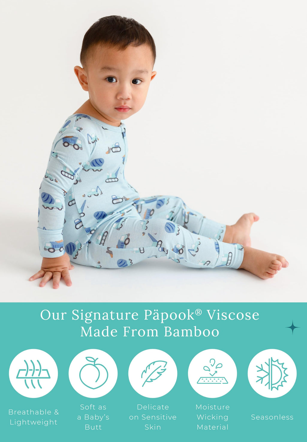 Posh Peanut Convertible Baby Sleepers, Boy Toddlers Footless Pajamas