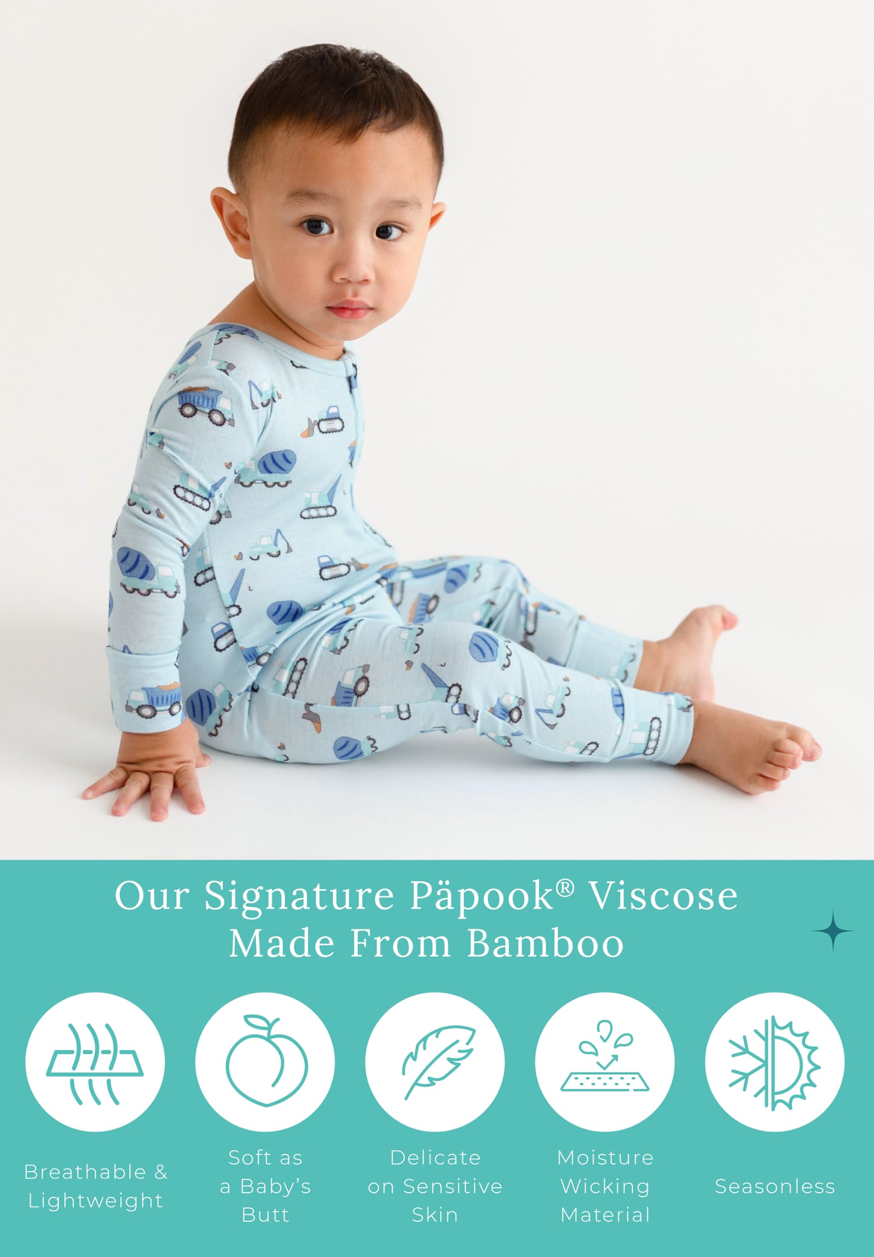 Posh Peanut Convertible Baby Sleepers, Boy Toddlers Footless Pajamas