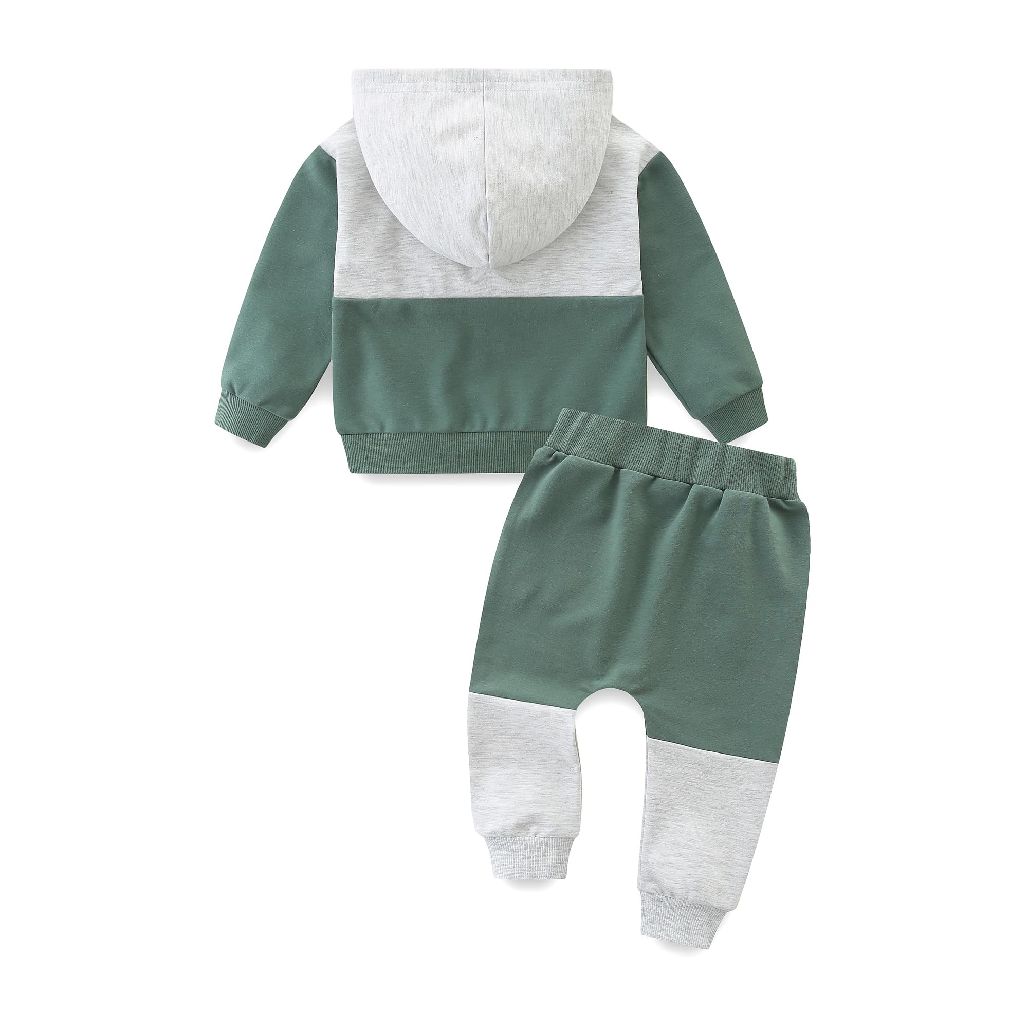 Baby Boy Clothing Sweatsuit Spring/Summer 9-12 Month Hooded Patchwork Outfits