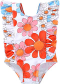 Newborn Baby Girl Ruffle Swimsuit Infant Toddler One Piece Floral Bikini Beach Bathing Swimwear Set