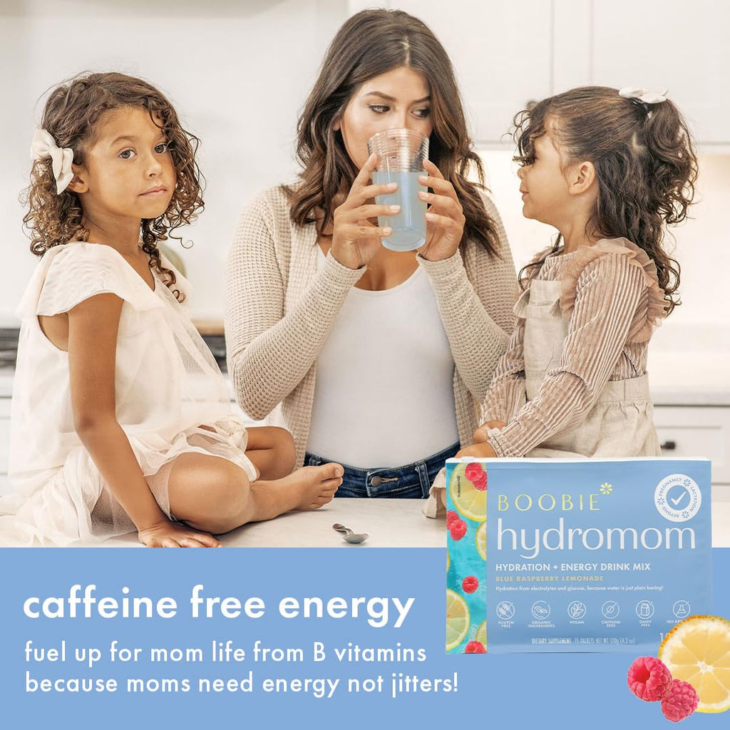 Boobie Hydromom Electrolyte Mix Hydration Boost - Blue Rasp Lemonade 15 Ct