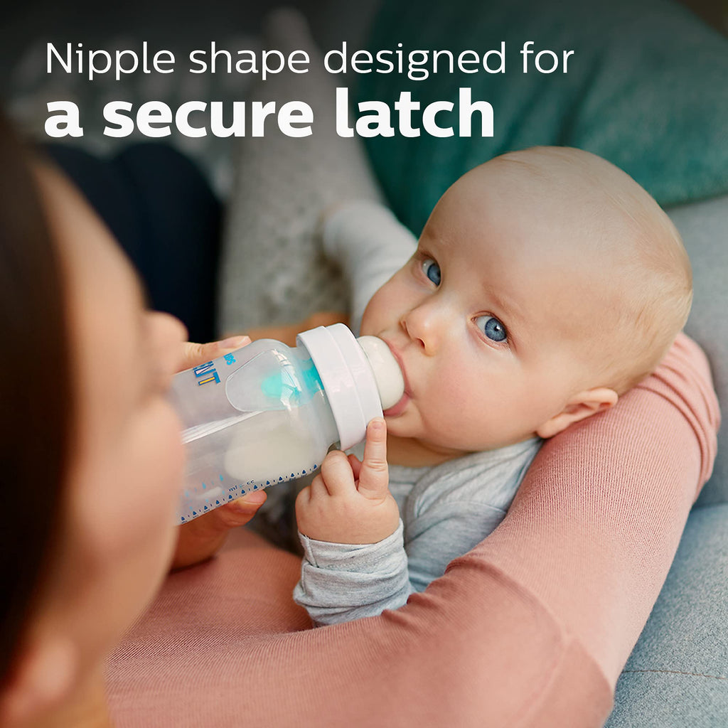 Philips Avent Anti-Colic Baby Bottle with AirFree Vent, Medium Flow, 9 oz