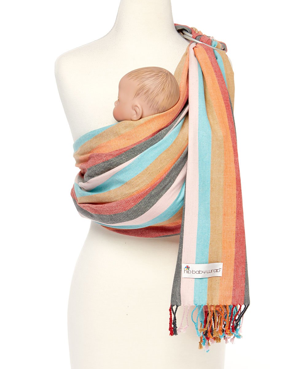 Hip Baby Wrap Ring Sling Carrier for Baby, 8-35 lbs - Sunset