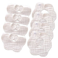 DOSMINE Organic Cotton Muslin Baby Bibs 8-Layer Drool Bibs