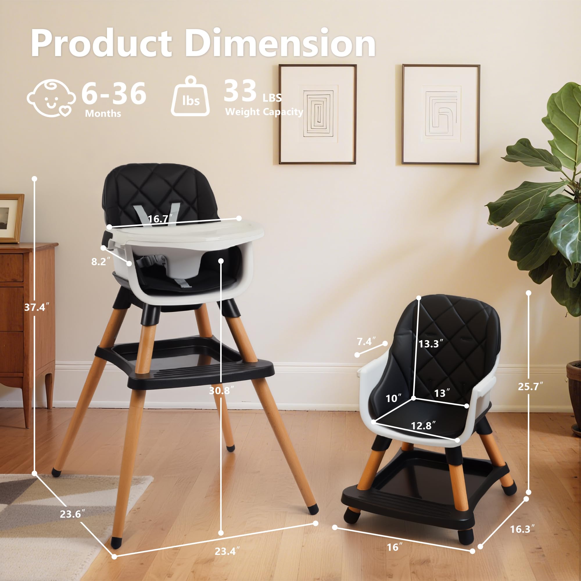 Kinder King 7 in 1 Baby High Chair for Babies