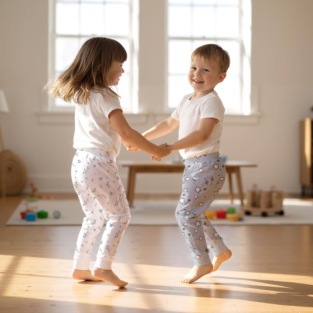 littogoose Baby Jogger Pants with Elastic Cuffs – Stay-On Lightweight Toddler Joggers, Soft & Stretchy Baby Pants, 3-Pack