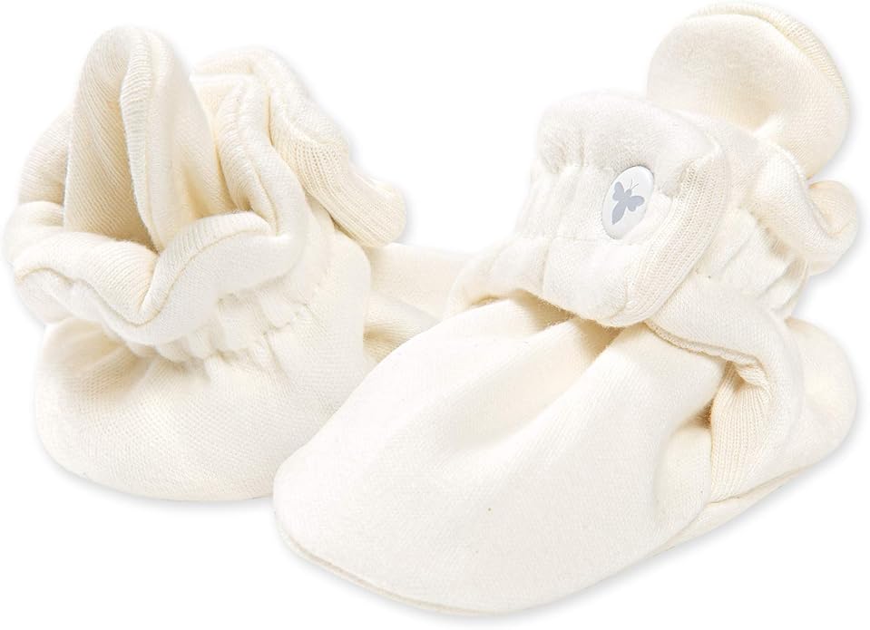 Burt's Bees Baby Unisex Booties Organic Cotton Newborn Essentials Shoes for Infants