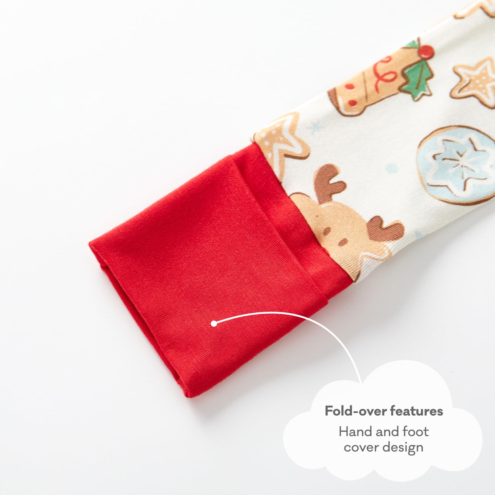 pureborn Baby Sleeper Viscose from Bamboo Zipper Footies Christmas 6-12M