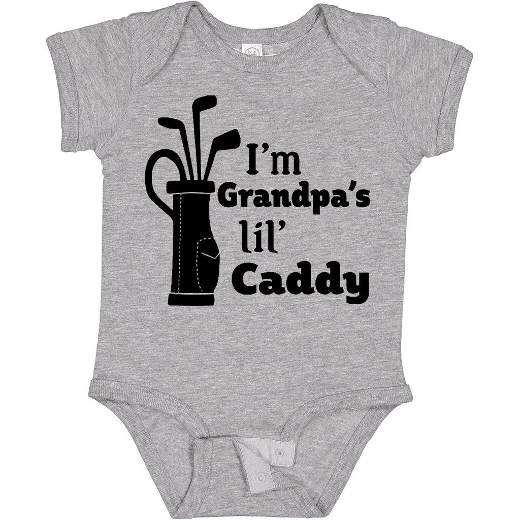 inktastic I'm Grandpa's Lil' Caddy- Golf for Kids Baby Bodysuit 6 Months 0060 Heather Grey 2c4dc