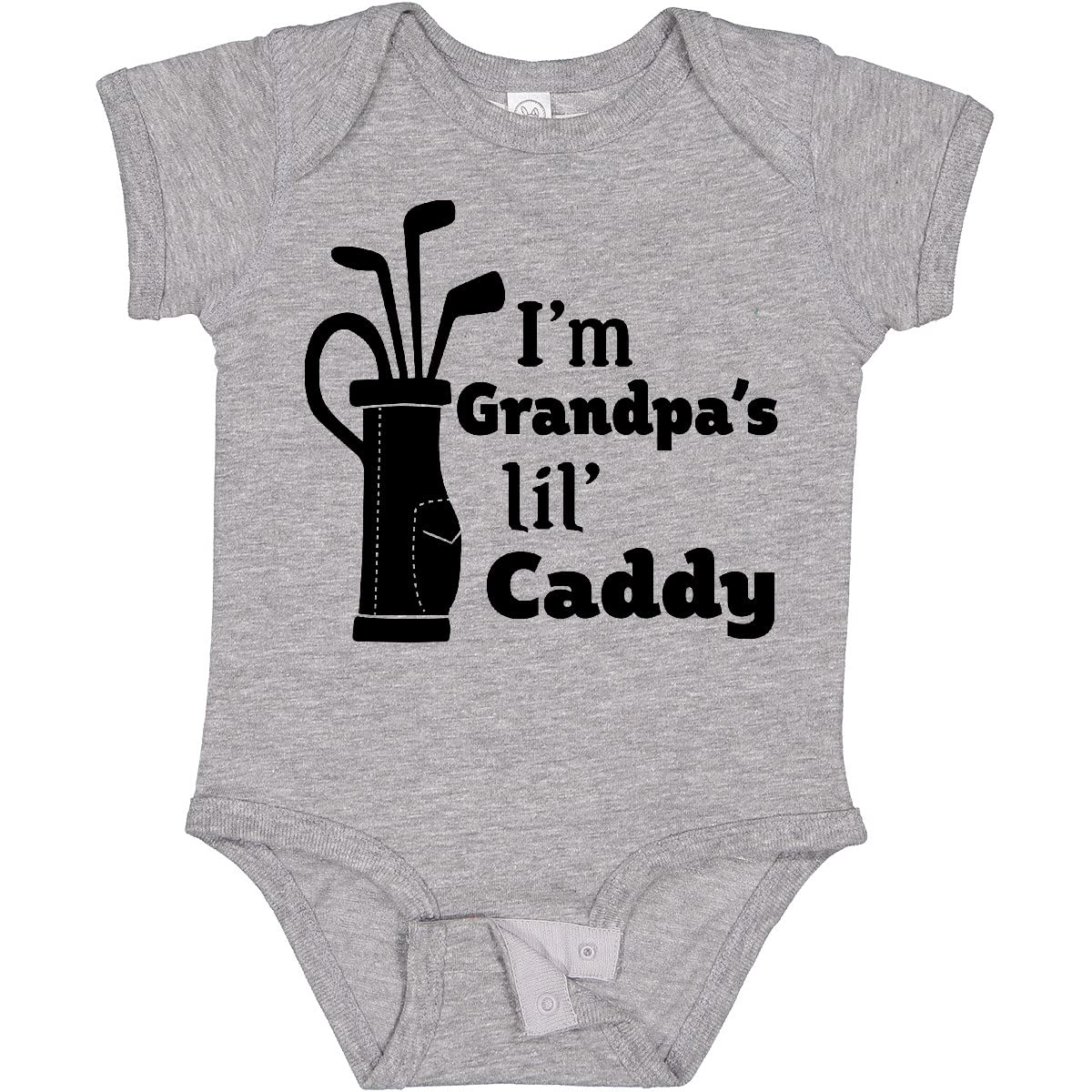 inktastic I'm Grandpa's Lil' Caddy- Golf for Kids Baby Bodysuit 6 Months 0060 Heather Grey 2c4dc