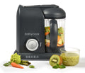 BEABA Babycook Solo 4 in 1 Baby Food Maker, Puree Steamer and Blender for Purees, Grinder with Auto Steam Cooking, Lrg Capacity 1,100 mL/ 37 oz, 27 Servings in 20 Mins, (Charcoal)