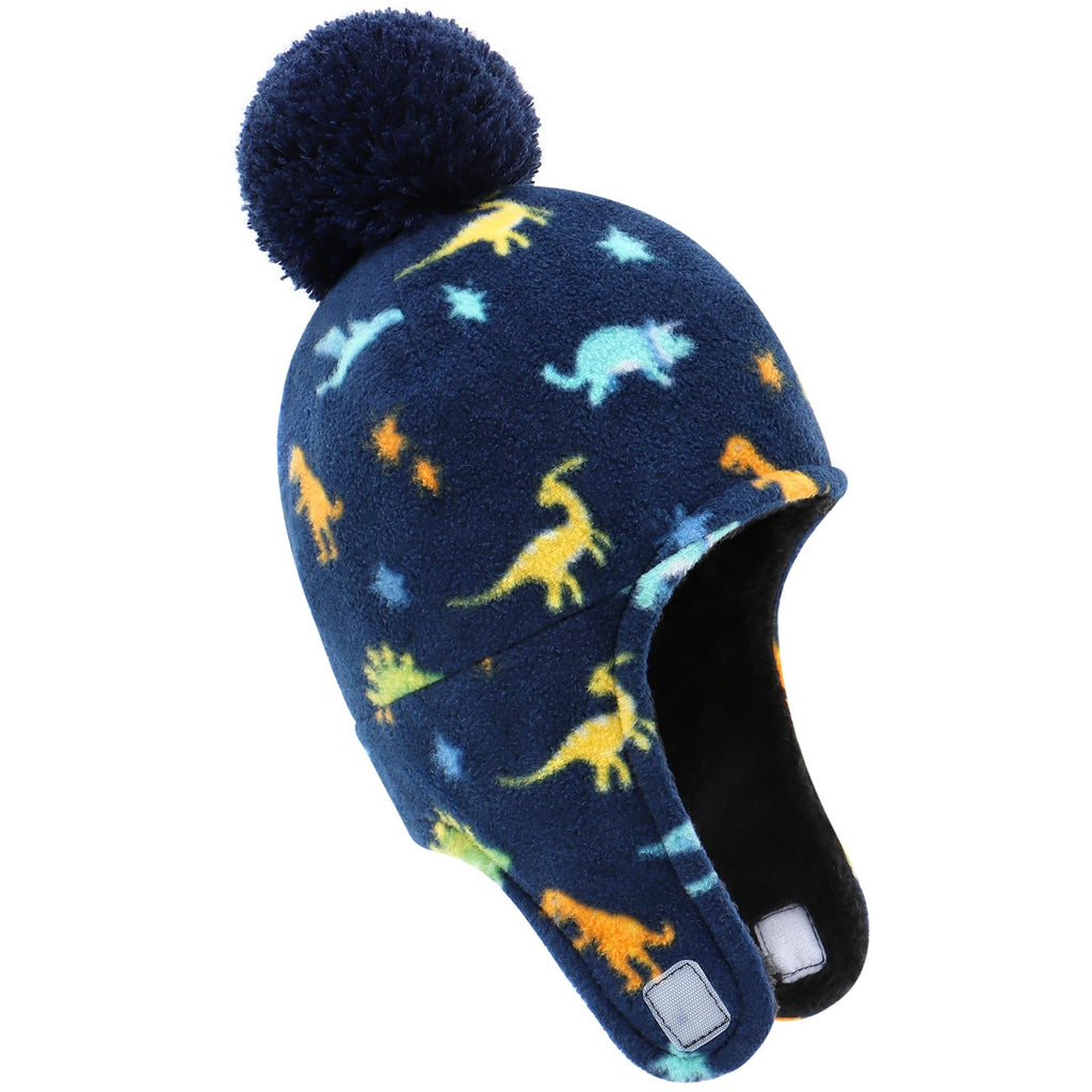 Otoyzy Baby Beanie Hat Pom Full Hood Toddler Winter Hat Fleece Earflap