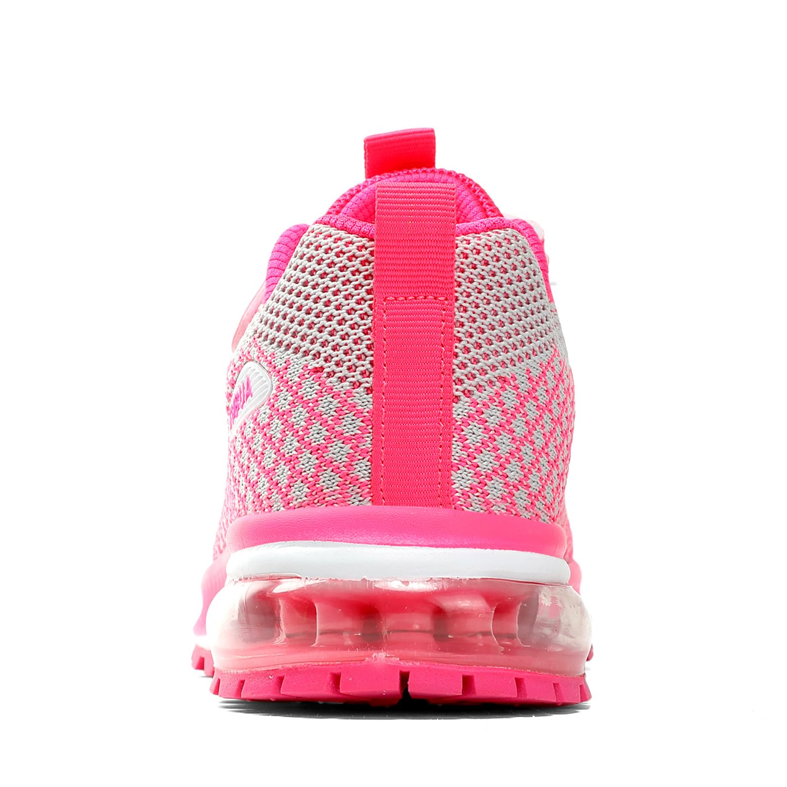 KUBUA Kids Sneakers Lightweight Boys Girls Tennis Shoes Pink Grey