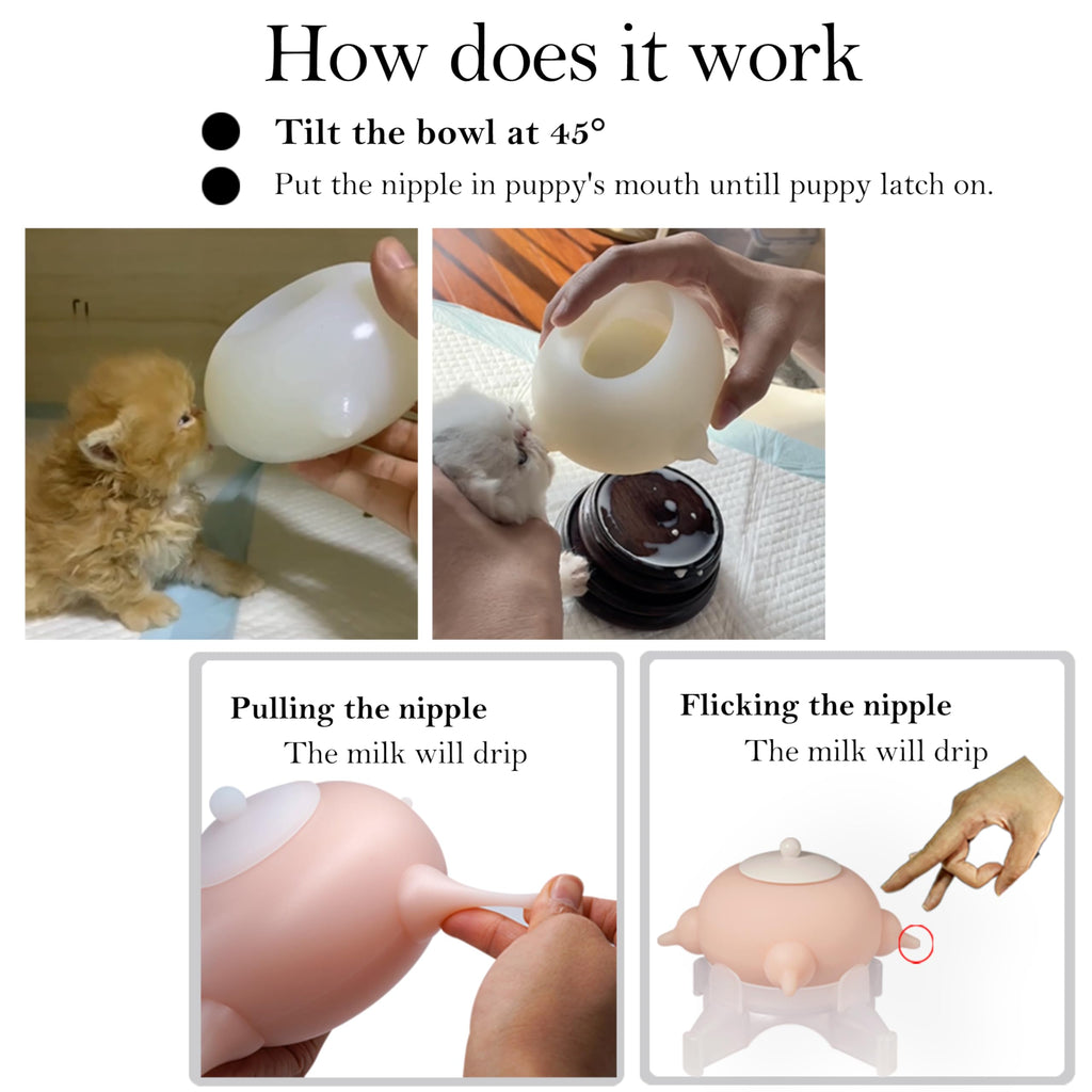 Doggiema Puppy Milk Feeder Nipple Puppy Bottle Puppy's feeders