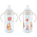 NUK Learner Cup, 10 Oz, Pack of 2, Pooh Bear – Soft Spout, Easy-Grip Handles, BPA Free, Spill Proof Transition Sippy Cup